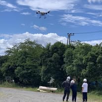大型ドローンでの作業体験